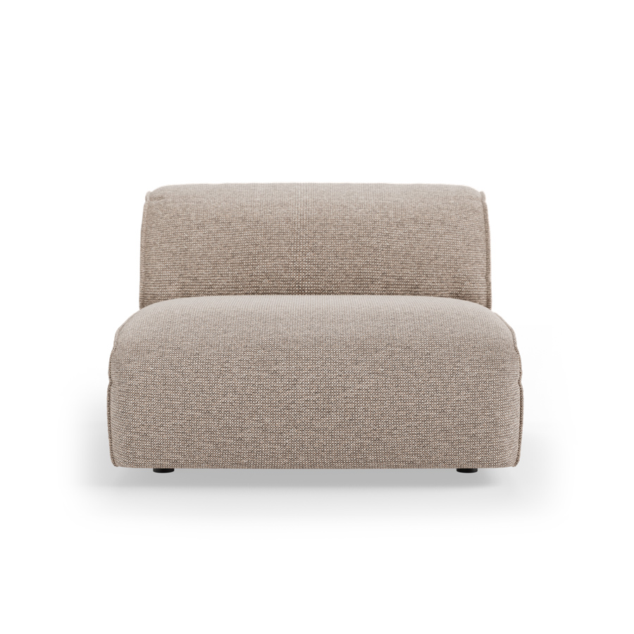 FLAKE couch: element middle 1,5-seat, sneak, beige