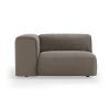 FLAKE couch: element left 1,5-seat, pure, earth