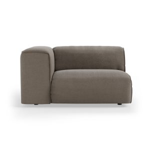 FLAKE couch: element left 1,5-seat, pure, earth