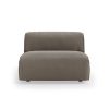 FLAKE couch: element middle 1,5-seat, pure, earth
