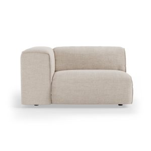 FLAKE couch: element left 1,5-seat, pure, ivory