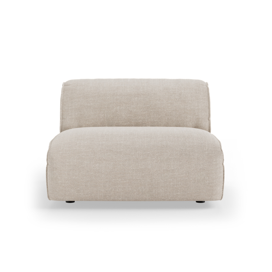 FLAKE couch: element middle 1,5-seat, pure, ivory