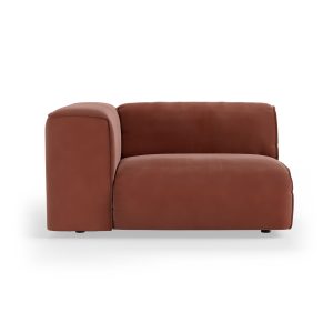 FLAKE couch: element left 1,5-seat, royal velvet, magnolia