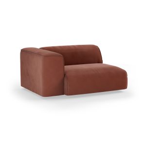 Alternative view of FLAKE couch: element left XL, royal velvet, magnolia