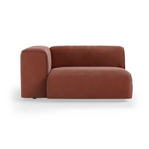 FLAKE couch: element left XL, royal velvet, magnolia