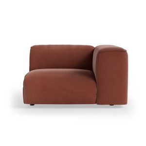 FLAKE couch: element right, royal velvet, magnolia