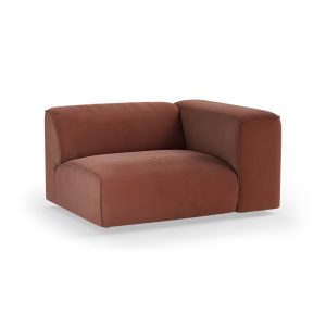 Alternative view of FLAKE couch: element right 1,5-seat, royal velvet, magnolia