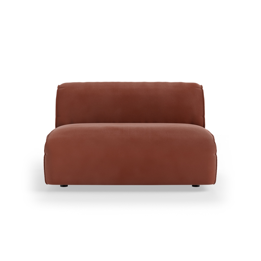 FLAKE couch: element middle XL, royal velvet, magnolia