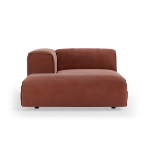 FLAKE couch: element left divan, royal velvet, magnolia