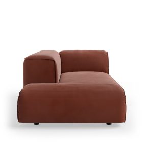 FLAKE couch: element left longchair, royal velvet, magnolia