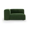 FLAKE couch: element left 1,5-seat, royal velvet, green