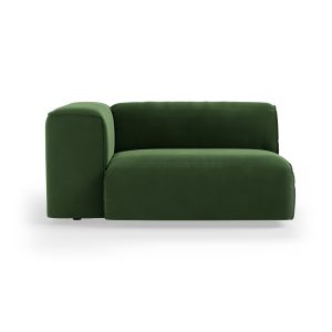 FLAKE couch: element left XL, royal velvet, green