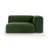 FLAKE couch: element right XL, royal velvet, green