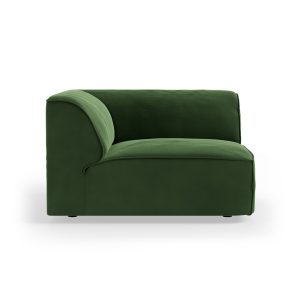 FLAKE couch: element corner, royal velvet, green