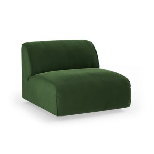 Alternative view of FLAKE couch: element middle, royal velvet, green