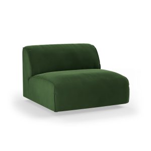 Alternative view of FLAKE couch: element middle 1,5-seat, royal velvet, green