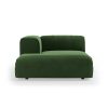 FLAKE couch: element left divan, royal velvet, green