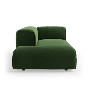 FLAKE couch: element left longchair, royal velvet, green