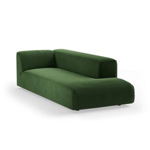 Alternative view of FLAKE couch: element right longchair, royal velvet, green