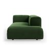 FLAKE couch: element right longchair, royal velvet, green