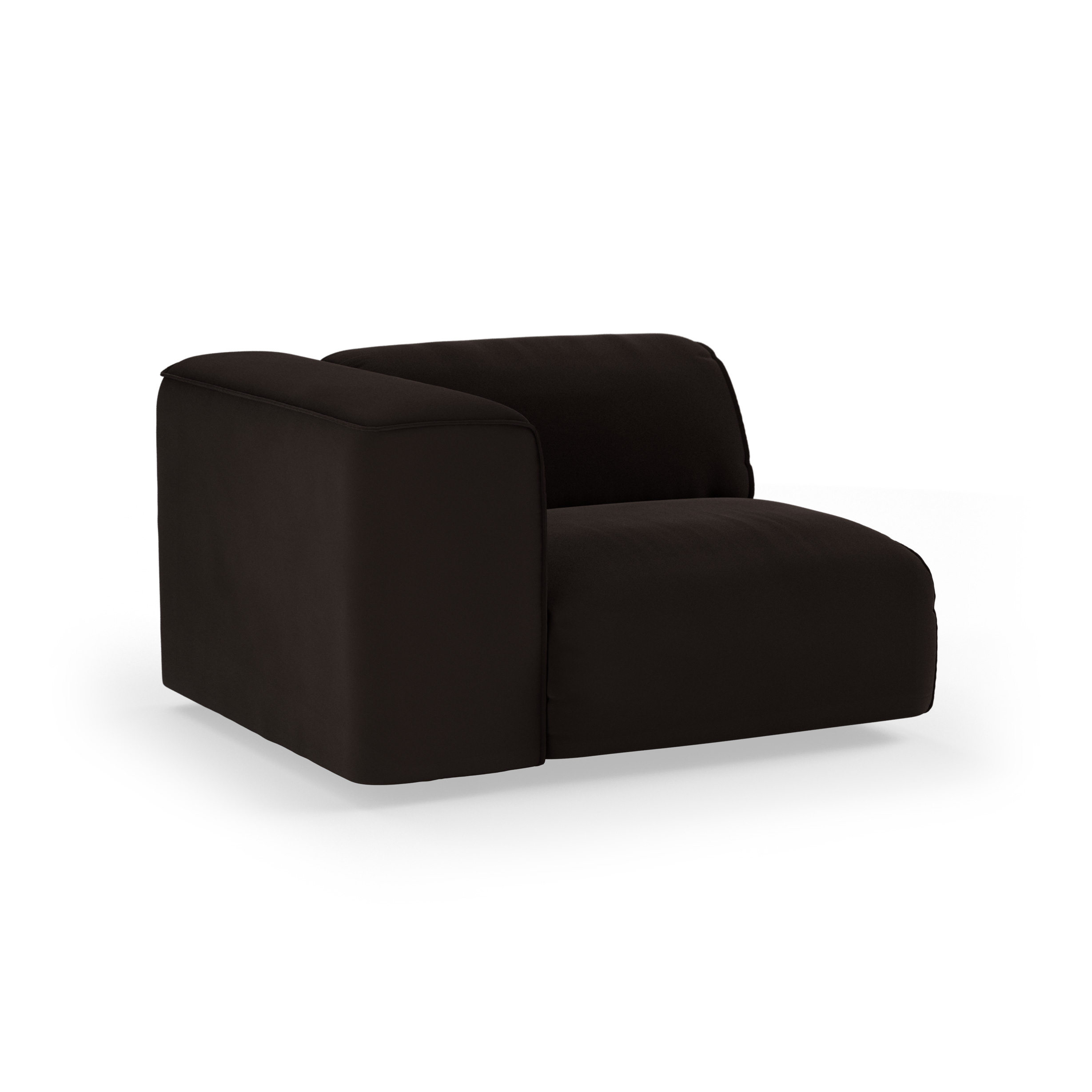 FLAKE couch: element left, royal velvet, espresso - Image 2