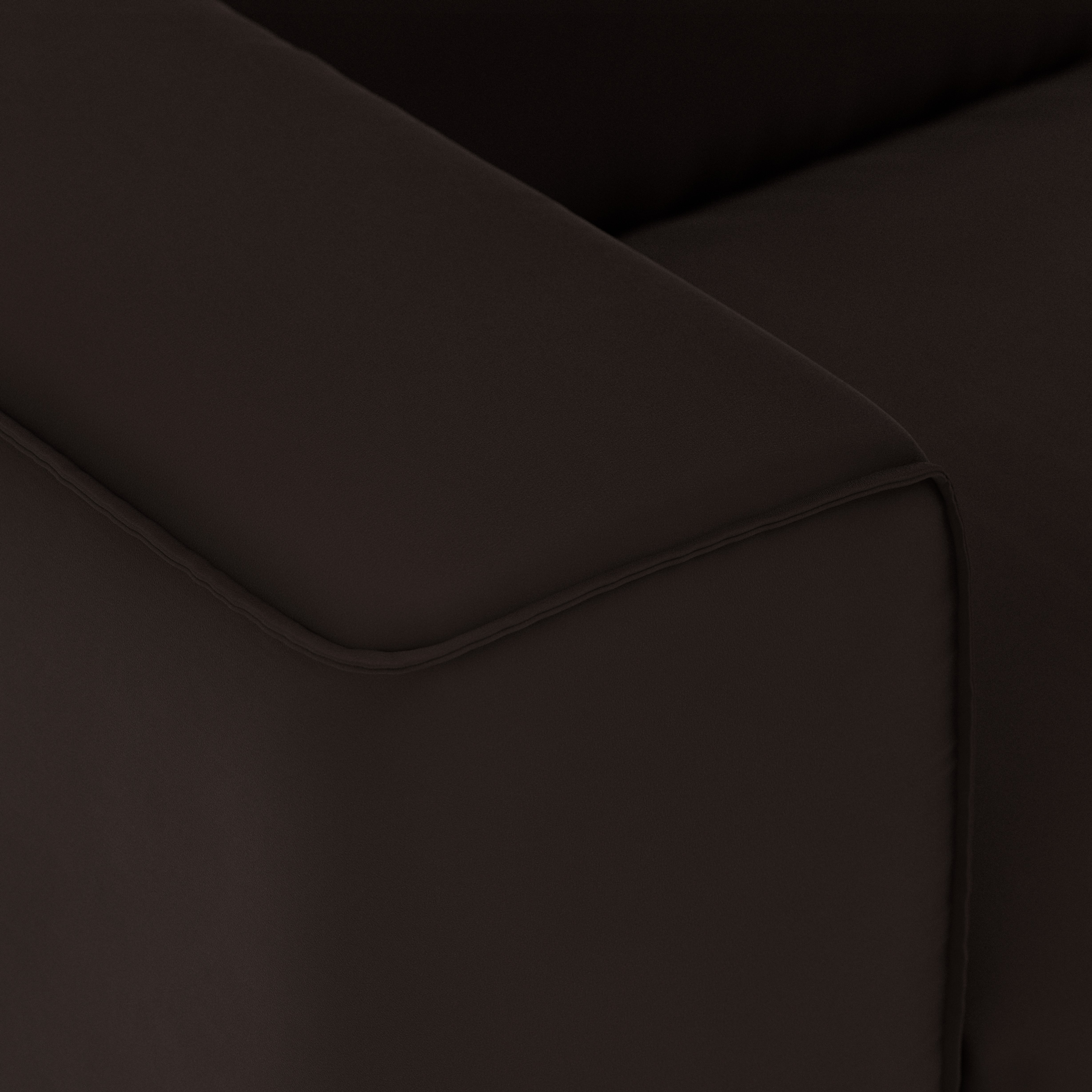 FLAKE couch: element left, royal velvet, espresso - Image 3