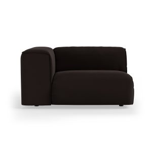 FLAKE couch: element left 1,5-seat, royal velvet, espresso