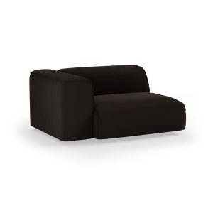 Alternative view of FLAKE couch: element left XL, royal velvet, espresso