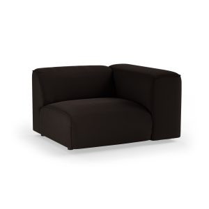 Alternative view of FLAKE couch: element right, royal velvet, espresso