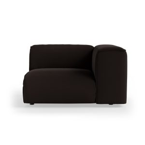 FLAKE couch: element right, royal velvet, espresso