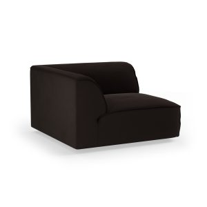 Alternative view of FLAKE couch: element corner, royal velvet, espresso