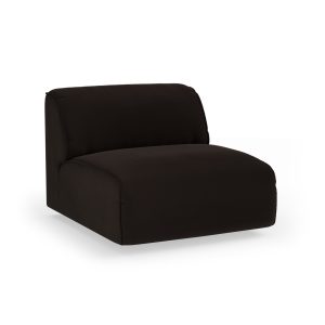 Alternative view of FLAKE couch: element middle, royal velvet, espresso