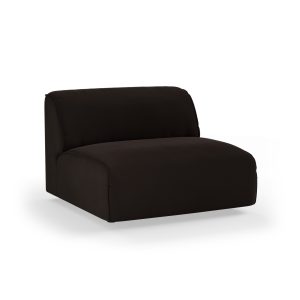 Alternative view of FLAKE couch: element middle 1,5-seat, royal velvet, espresso