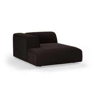 Alternative view of FLAKE couch: element left divan, royal velvet, espresso