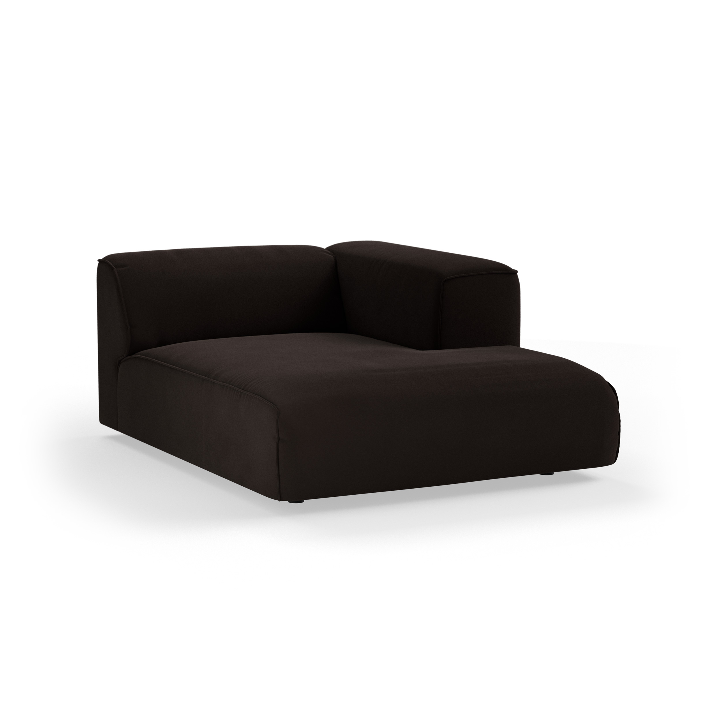 FLAKE couch: element right divan, royal velvet, espresso - Image 2