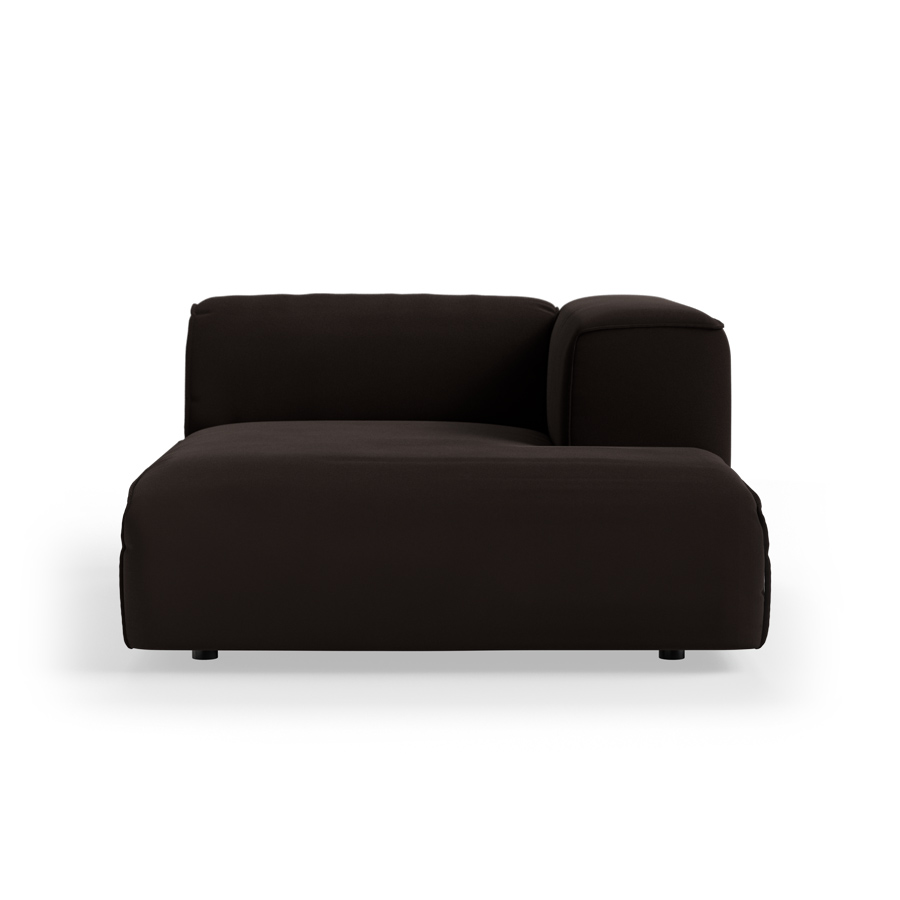 FLAKE couch: element right divan, royal velvet, espresso