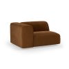 FLAKE couch: element left 1,5-seat, royal velvet, caramel - Image 2