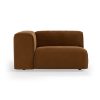 FLAKE couch: element left 1,5-seat, royal velvet, caramel