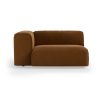 FLAKE couch: element left XL, royal velvet, caramel