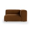 FLAKE couch: element right 1,5-seat, royal velvet, caramel