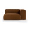 FLAKE couch: element right XL, royal velvet, caramel
