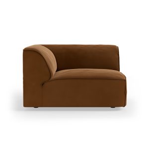 FLAKE couch: element corner, royal velvet, caramel