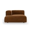 FLAKE couch: element left divan, royal velvet, caramel