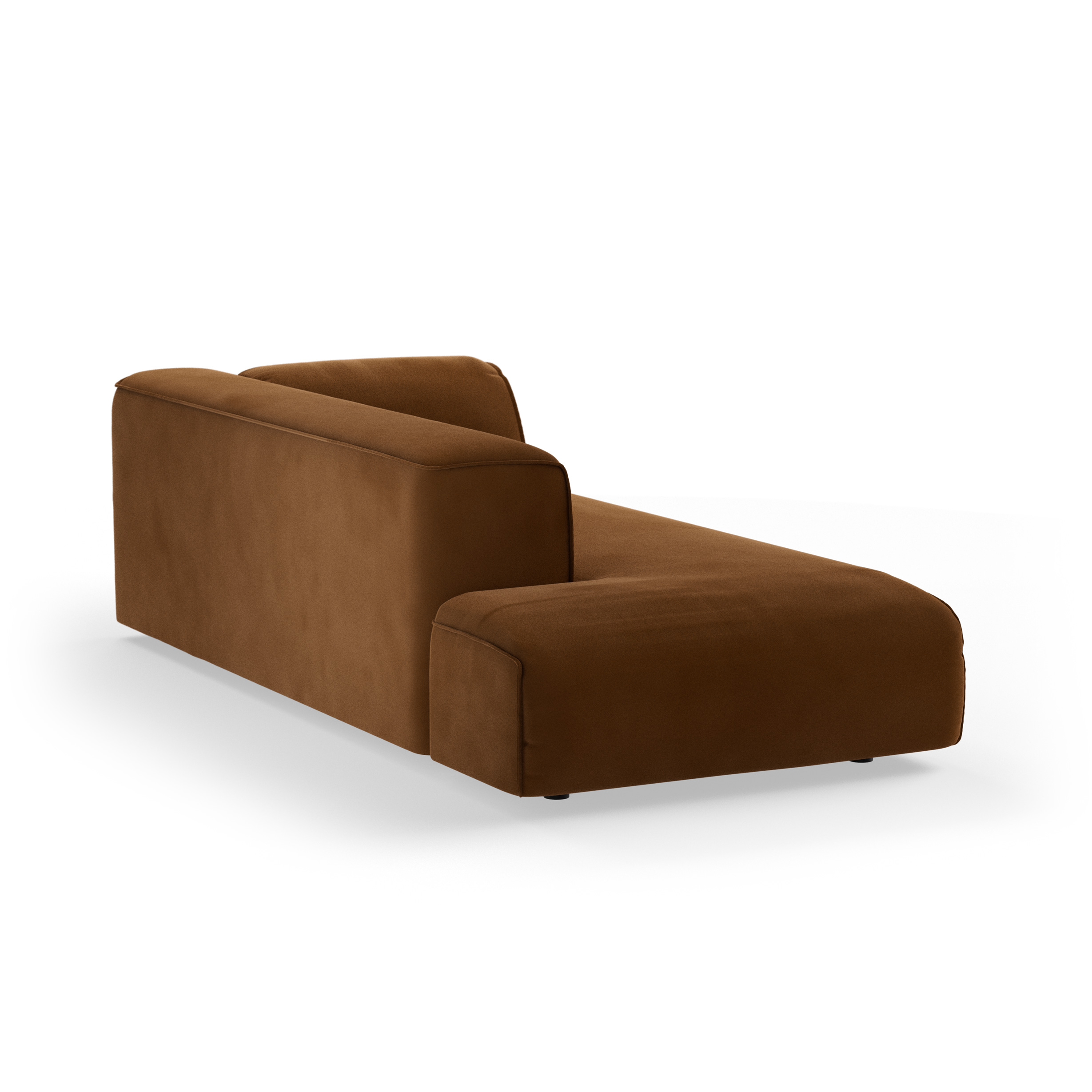 FLAKE couch: element left longchair, royal velvet, caramel - Image 2