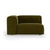 FLAKE couch: element left 1,5-seat, royal velvet, olive