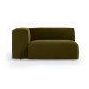 FLAKE couch: element left XL, royal velvet, olive