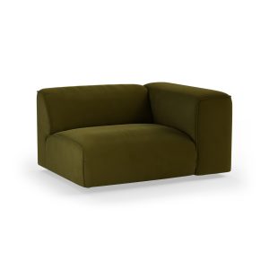 Alternative view of FLAKE couch: element right 1,5-seat, royal velvet, olive