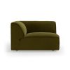 FLAKE couch: element corner, royal velvet, olive