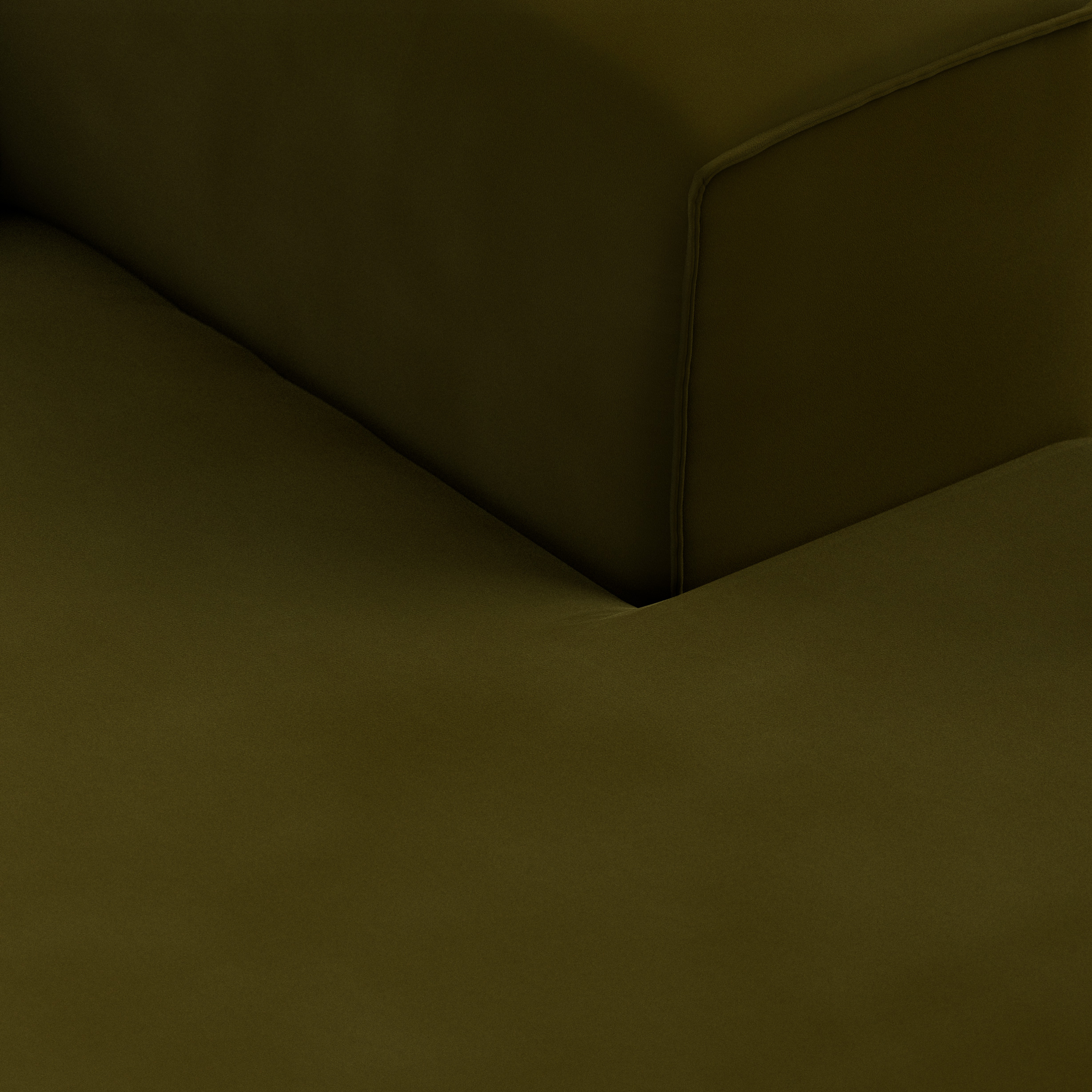 FLAKE couch: element right divan, royal velvet, olive - Image 3