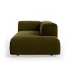 FLAKE couch: element right longchair, royal velvet, olive